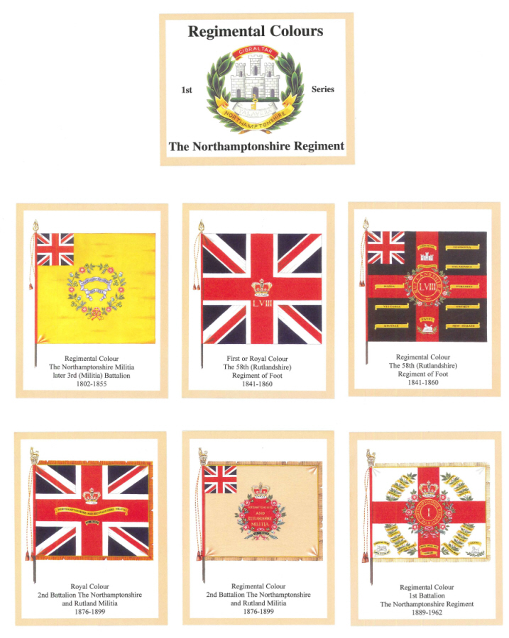 The Northamptonshire Regiment - 'Regimental Colours' Trade Card Set by David Hunter